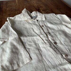 Linen 3/4 Sleeve Button Up